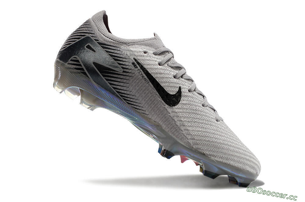 Men's Nike Air Zoom Mercurial Vapor 16 Elite FG Firm Ground Low-Tops Football Boots - Grey/Black/Gold 4