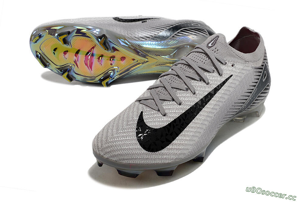 Men's Nike Air Zoom Mercurial Vapor 16 Elite FG Firm Ground Low-Tops Football Boots - Grey/Black/Gold 3