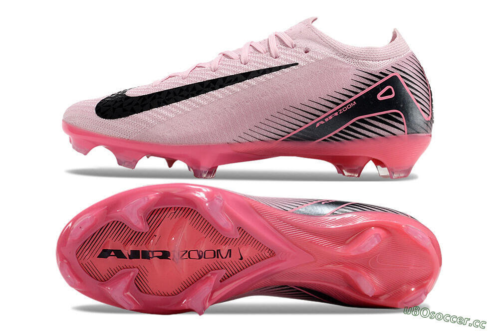Men's Nike Air Zoom Mercurial Vapor 16 Elite FG Firm Ground Low-Tops Football Boots - Pink/Black 1