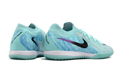 Men's Nike Phantom GX 2 Elite IC Indoor & Futsal Low-Tops Football Shoes - Jade/Black/Purple