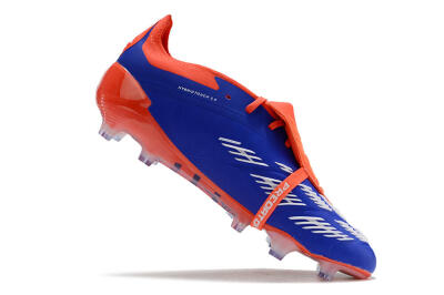 Men's Adidas Predator Elite Foldover Tongue FG Firm Ground Low-Tops Football Boots - Blue/White/Red