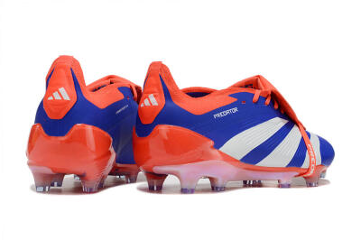 Men's Adidas Predator Elite Foldover Tongue FG Firm Ground Low-Tops Football Boots - Blue/White/Red