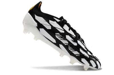 Men's Adidas Predator 24 Elite FG Firm Ground Low-Tops Football Boots - White/Black/Gold