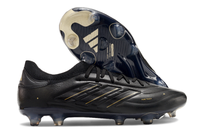Men's Adidas Copa Pure 2+ FG Firm Ground Low-Tops Football Boots - Black/Gold/Blue