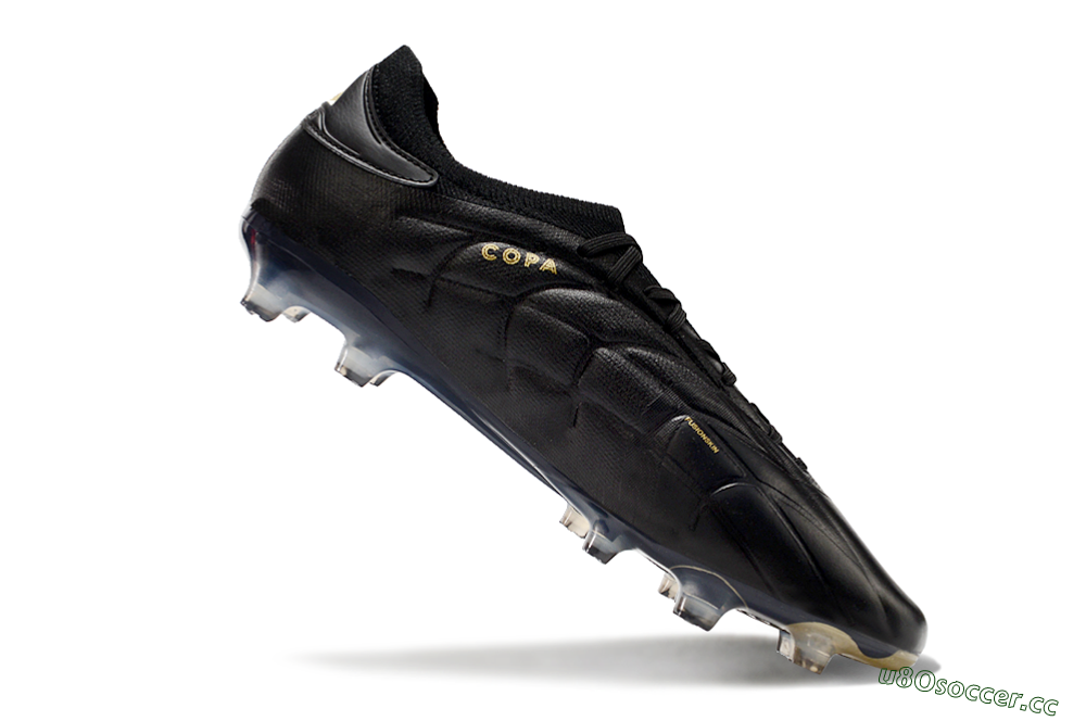 Men's Adidas Copa Pure 2+ FG Firm Ground Low-Tops Football Boots - Black/Gold/Blue 4