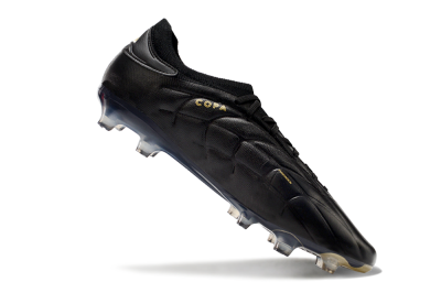 Men's Adidas Copa Pure 2+ FG Firm Ground Low-Tops Football Boots - Black/Gold/Blue
