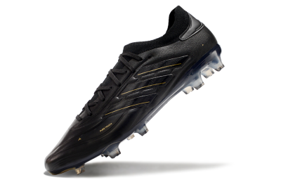 Men's Adidas Copa Pure 2+ FG Firm Ground Low-Tops Football Boots - Black/Gold/Blue