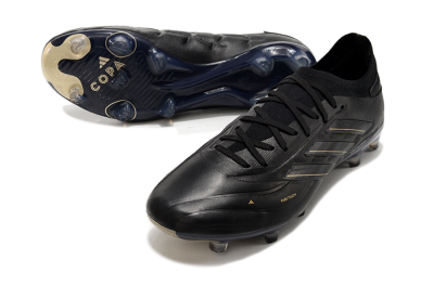 Men's Adidas Copa Pure 2+ FG Firm Ground Low-Tops Football Boots - Black/Gold/Blue