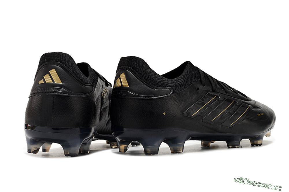 Men's Adidas Copa Pure 2+ FG Firm Ground Low-Tops Football Boots - Black/Gold/Blue 6