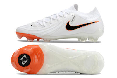 Men's Nike Phantom Luna Elite NU FG Firm Ground Low-Tops Football Boots - White/Black/Orange
