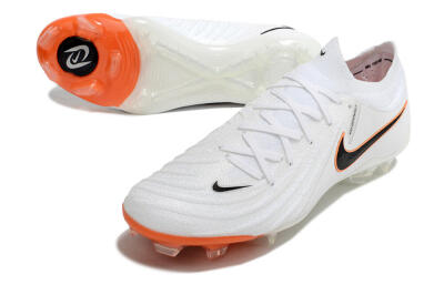 Men's Nike Phantom Luna Elite NU FG Firm Ground Low-Tops Football Boots - White/Black/Orange