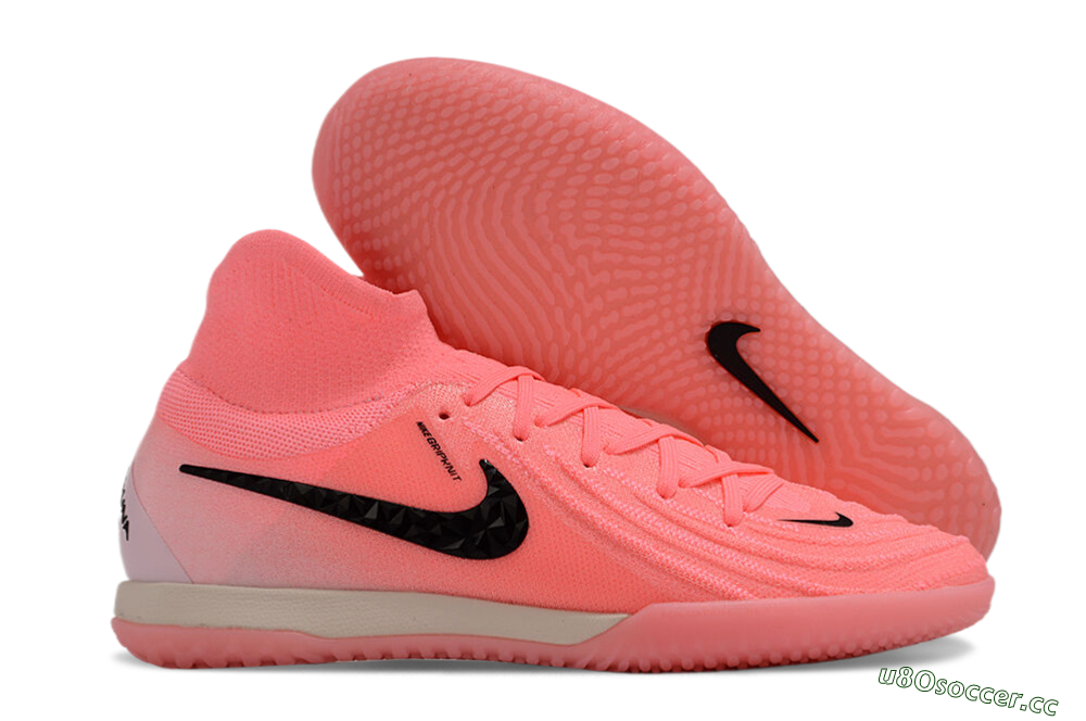 Men's Nike Phantom Luna Elite NU IC Indoor & Futsal High-Tops Football Shoes - Pink/Black 2