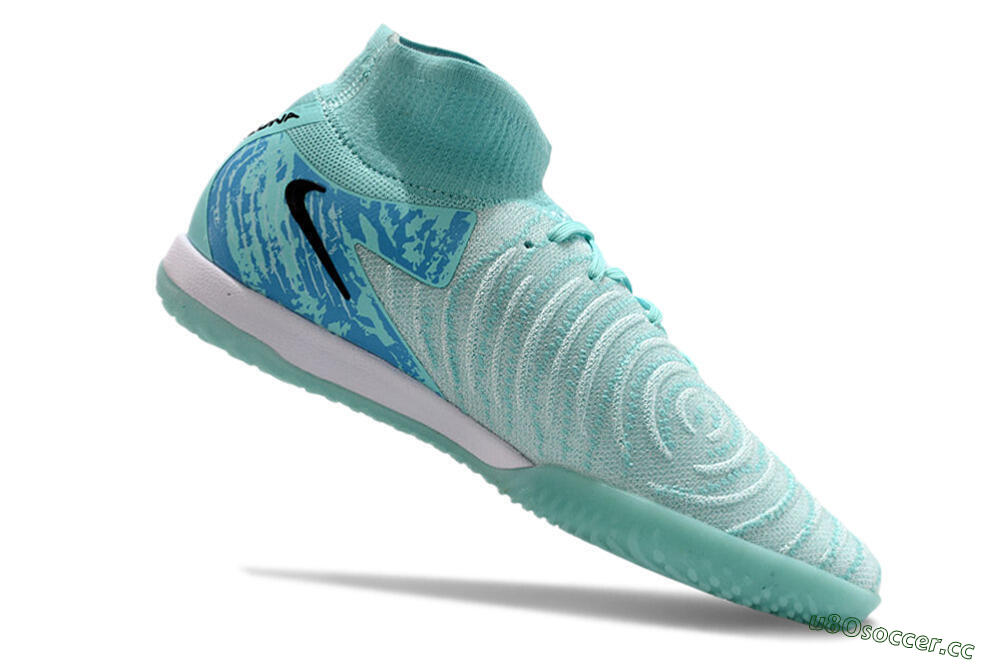 Men's Nike Phantom Luna Elite NU IC Indoor & Futsal High-Tops Football Shoes - Jade/Black/Purple 4