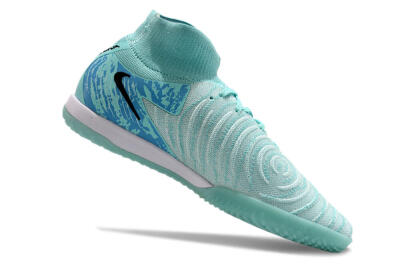 Men's Nike Phantom Luna Elite NU IC Indoor & Futsal High-Tops Football Shoes - Jade/Black/Purple