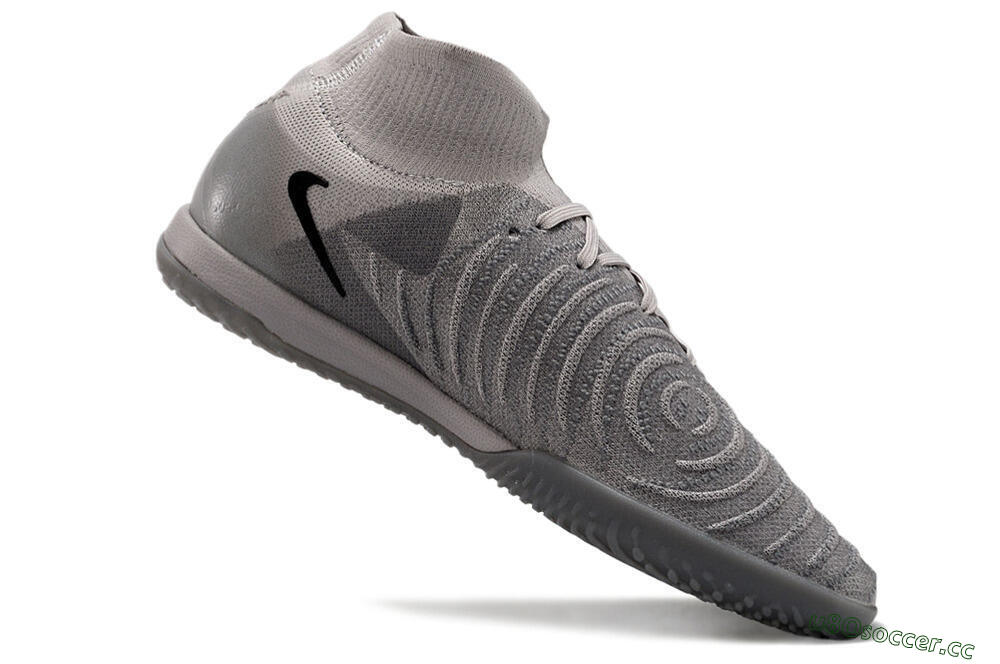 Men's Nike Phantom Luna Elite NU IC Indoor & Futsal High-Tops Football Shoes - Grey/Black/White 4