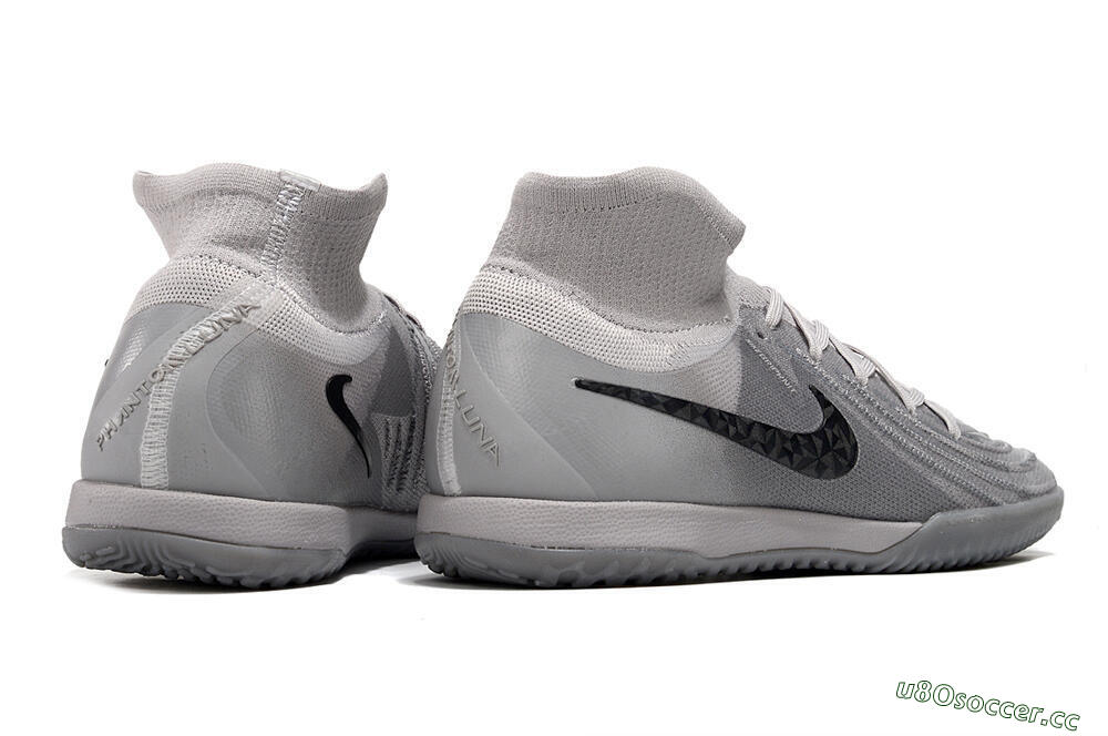 Men's Nike Phantom Luna Elite NU IC Indoor & Futsal High-Tops Football Shoes - Grey/Black/White 6