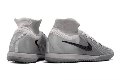 Men's Nike Phantom Luna Elite NU IC Indoor & Futsal High-Tops Football Shoes - Grey/Black/White