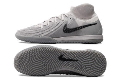 Men's Nike Phantom Luna Elite NU IC Indoor & Futsal High-Tops Football Shoes - Grey/Black/White