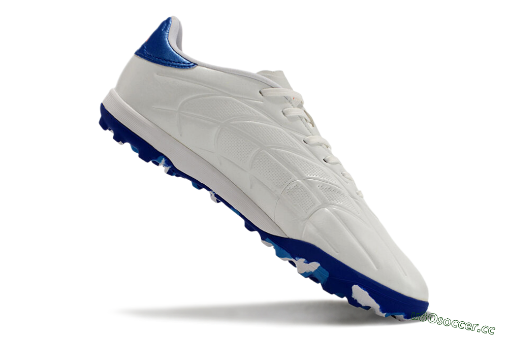 Men's Adidas Copa Pure.3 TF Artificial Turf Low-Tops Football Shoes - White/Blue/Red 4
