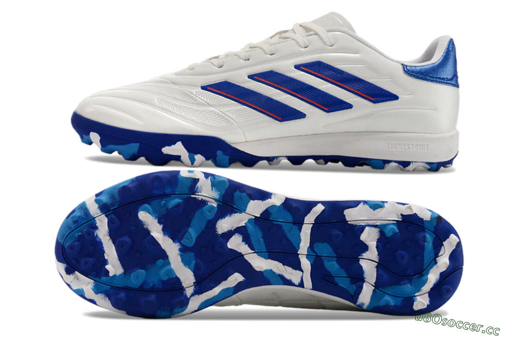 Men's Adidas Copa Pure.3 TF Artificial Turf Low-Tops Football Shoes - White/Blue/Red 1