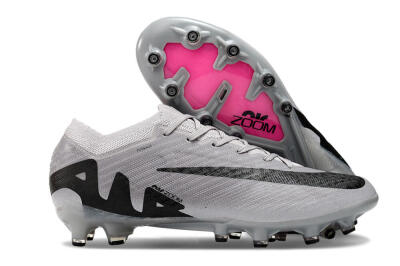 Men's Nike Air Zoom Mercurial Vapor 15 Elite AG Artificial Grass Low-Tops Football Boots - Grey/Black/Pink