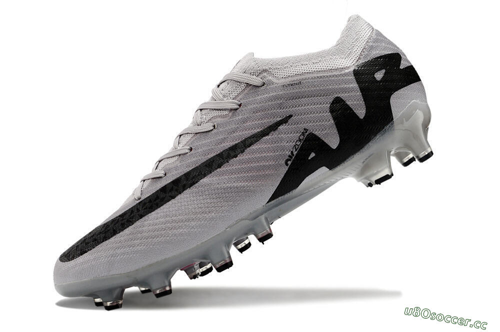 Men's Nike Air Zoom Mercurial Vapor 15 Elite AG Artificial Grass Low-Tops Football Boots - Grey/Black/Pink 5