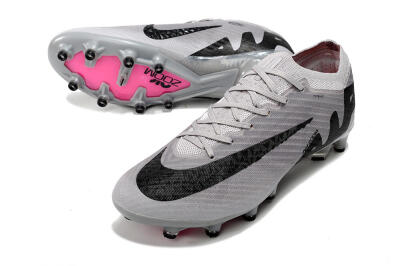 Men's Nike Air Zoom Mercurial Vapor 15 Elite AG Artificial Grass Low-Tops Football Boots - Grey/Black/Pink