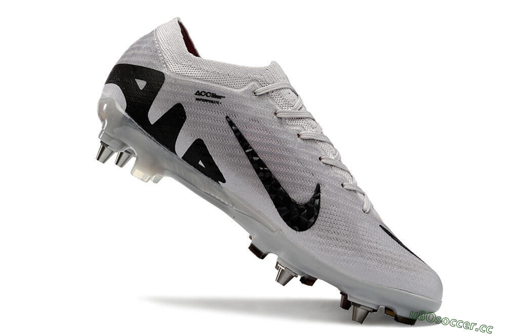 Men's Nike Air Zoom Mercurial Vapor 15 Elite SG Soft Ground Low-Tops Football Boots - Grey/Black/Pink 4