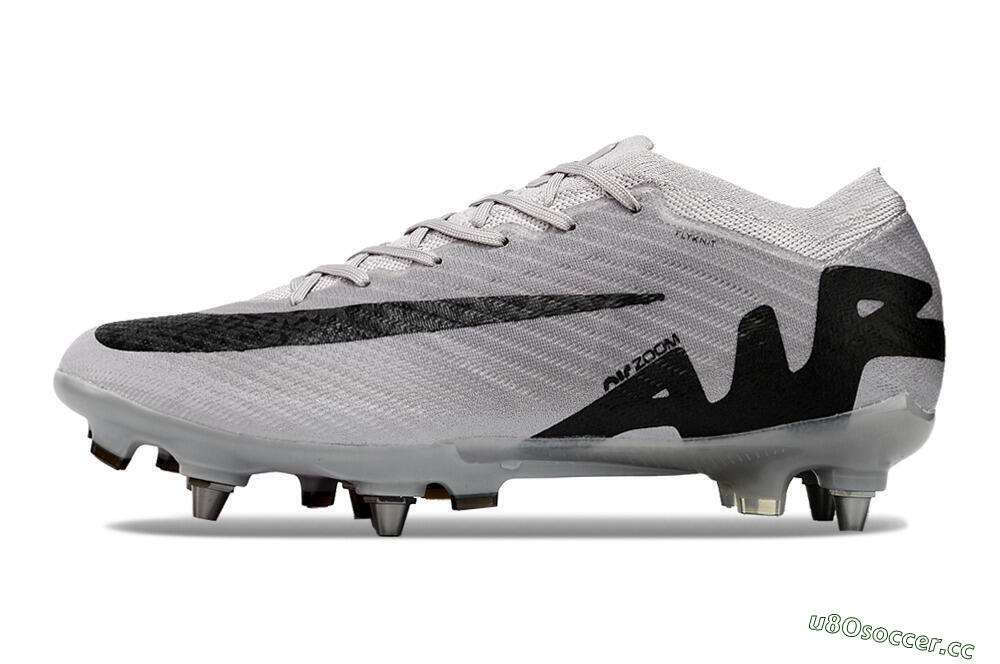 Men's Nike Air Zoom Mercurial Vapor 15 Elite SG Soft Ground Low-Tops Football Boots - Grey/Black/Pink 0