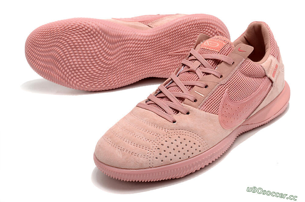Men's Nike Street Gato IC Indoor & Futsal Low-Tops Football Shoes - Pink/Pink/Pink 3