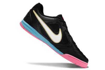 Men's Supre x Nike SB Gato IC Indoor & Futsal Low-Tops Football Shoes - Black/White/Blue/Pink