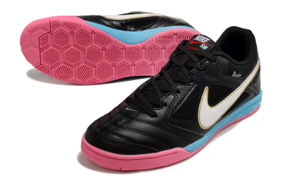 Men's Supre x Nike SB Gato IC Indoor & Futsal Low-Tops Football Shoes - Black/White/Blue/Pink