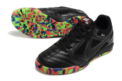 Men's Supre x Nike SB Gato IC Indoor & Futsal Low-Tops Football Shoes - Black/Red/Blue
