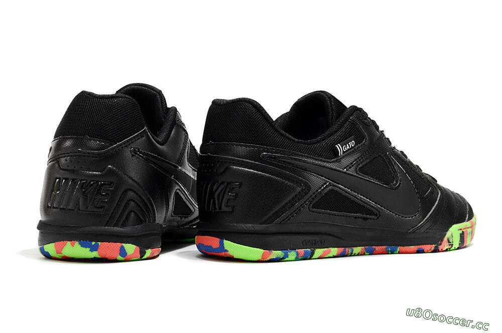 Men's Supre x Nike SB Gato IC Indoor & Futsal Low-Tops Football Shoes - Black/Red/Blue 6