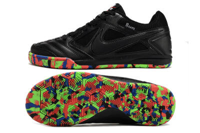 Men's Supre x Nike SB Gato IC Indoor & Futsal Low-Tops Football Shoes - Black/Red/Blue