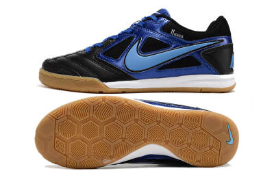 Men's Supre x Nike SB Gato IC Indoor & Futsal Low-Tops Football Shoes - Black/Blue/White