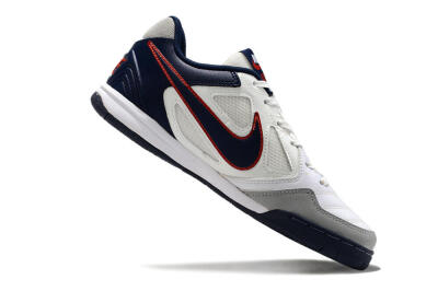 Men's Supre x Nike SB Gato IC Indoor & Futsal Low-Tops Football Shoes - White/Black/Red/Blue