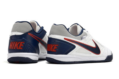 Men's Supre x Nike SB Gato IC Indoor & Futsal Low-Tops Football Shoes - White/Black/Red/Blue