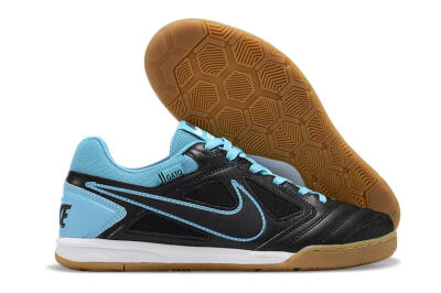 Men's Supre x Nike SB Gato IC Indoor & Futsal Low-Tops Football Shoes - Black/Blue/White