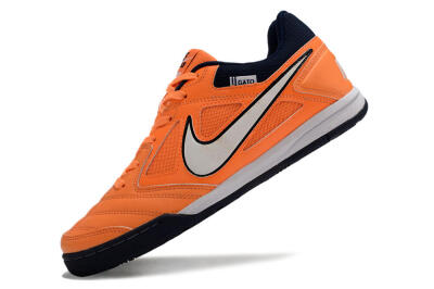 Men's Supre x Nike SB Gato IC Indoor & Futsal Low-Tops Football Shoes - Orange/White/Blue