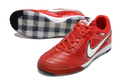 Men's Supre x Nike SB Gato IC Indoor & Futsal Low-Tops Football Shoes - Red/White/Black