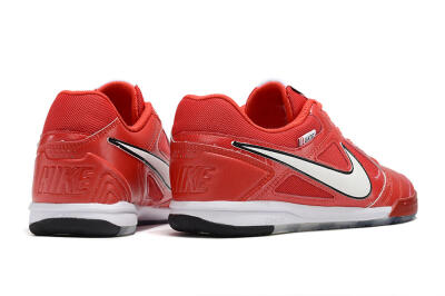 Men's Supre x Nike SB Gato IC Indoor & Futsal Low-Tops Football Shoes - Red/White/Black