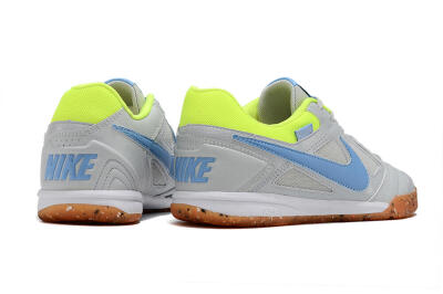 Men's Supre x Nike SB Gato IC Indoor & Futsal Low-Tops Football Shoes - Grey/Blue/Yellow