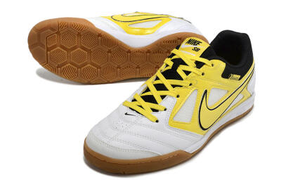 Men's Supre x Nike SB Gato IC Indoor & Futsal Low-Tops Football Shoes - White/Yellow/Black