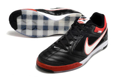 Men's Supre x Nike SB Gato IC Indoor & Futsal Low-Tops Football Shoes - Black/White/Red
