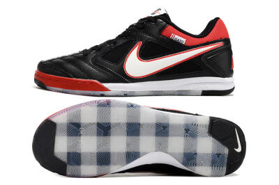 Men's Supre x Nike SB Gato IC Indoor & Futsal Low-Tops Football Shoes - Black/White/Red