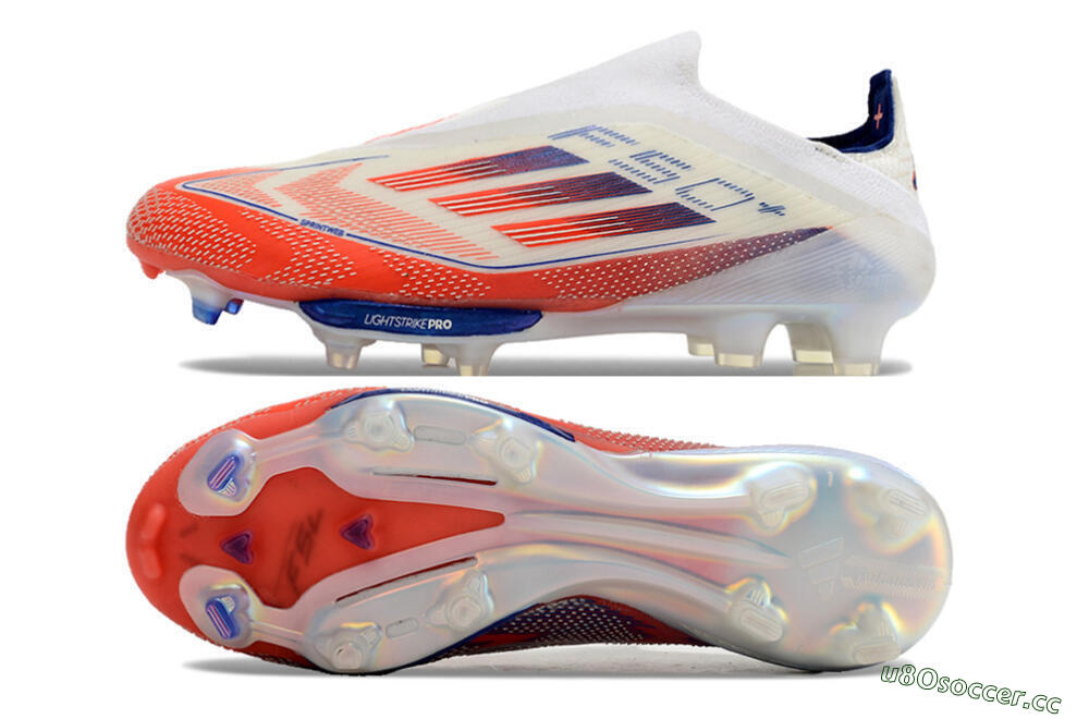 Men's Adidas F50 Adizero FG Firm Ground Low-Tops Football Boots - Red/White/Blue 1