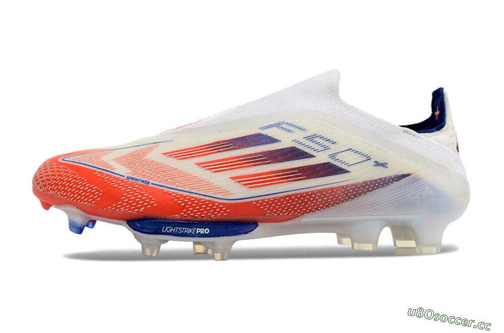 Men's Adidas F50 Adizero FG Firm Ground Low-Tops Football Boots - Red/White/Blue 0