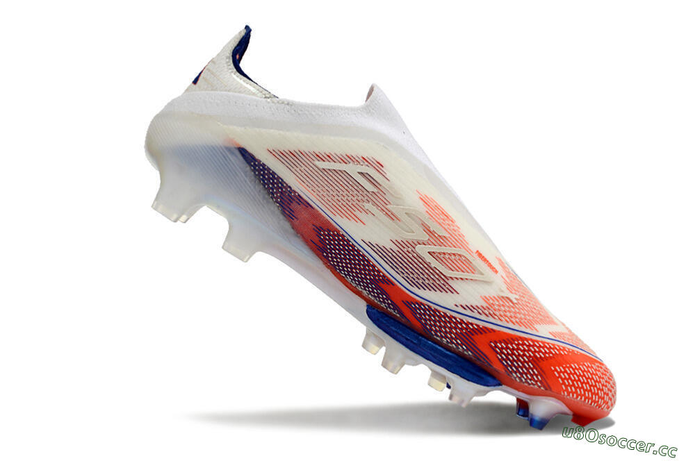 Men's Adidas F50 Adizero FG Firm Ground Low-Tops Football Boots - Red/White/Blue 4