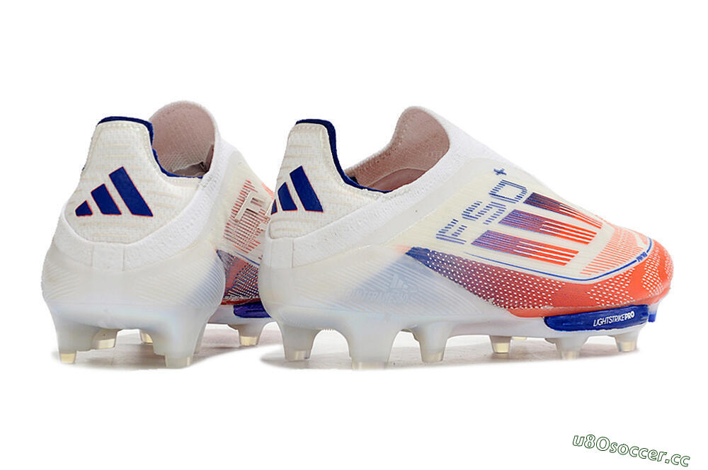 Men's Adidas F50 Adizero FG Firm Ground Low-Tops Football Boots - Red/White/Blue 6